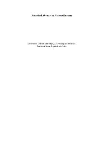 Statistical Abstract of National Accounts (Last Update on May-2009)_圖